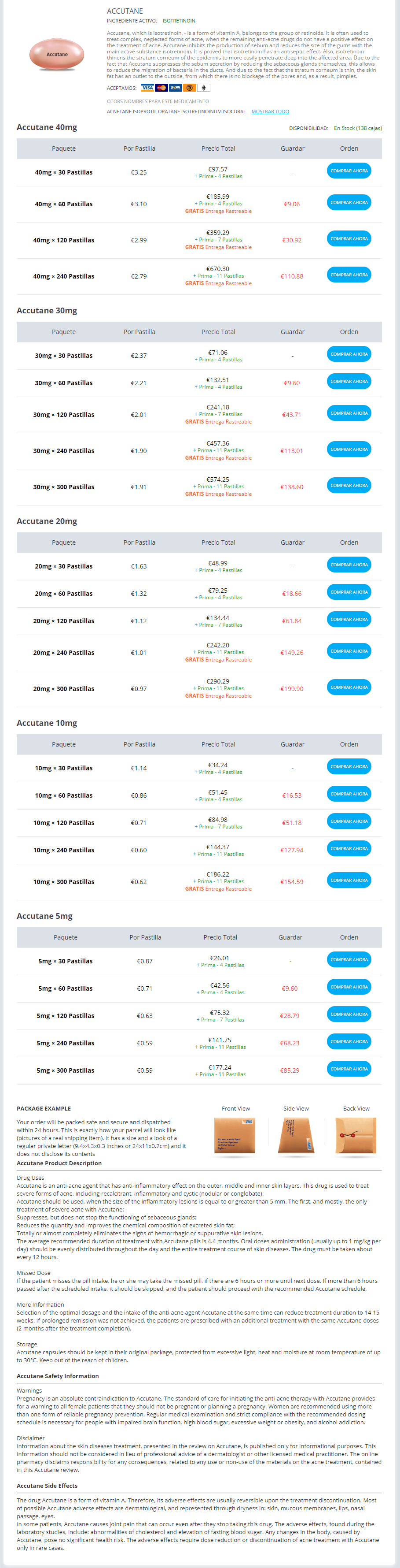 Venta de isotretinoina en mexico
