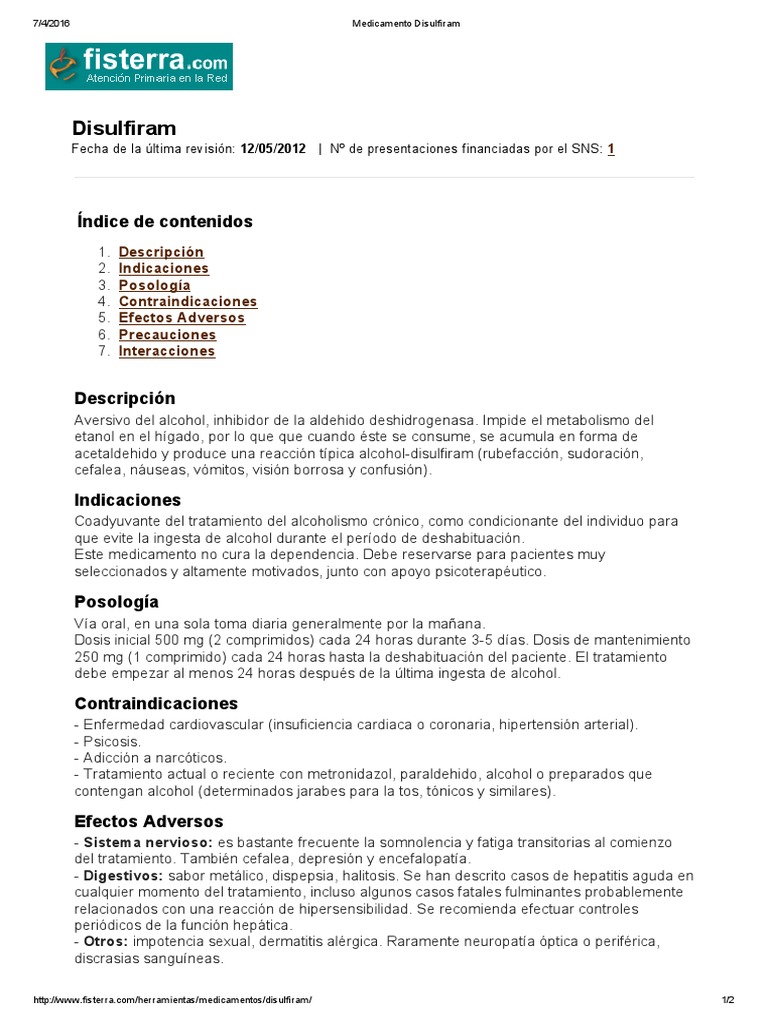 Disulfiram 250mg
